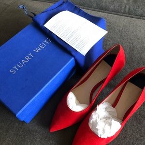 Stuart Weitzman red suede pumps ~brand new~ sz 6.5